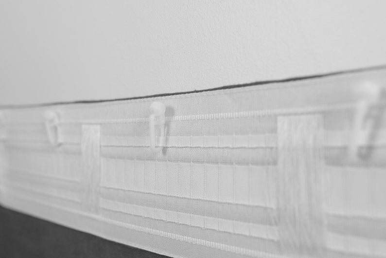 Leinen Color Block Vorhänge 2er-Set, Halbtransparente Stabvorhänge, Elfenbein Oberteil, Verschiedene Unterfarben, 139cm Breite je Panel