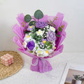 Handgehäkelter Rosenstrauß mit Blumenarrangement, Deko für Zuhause, Geburtstagsgeschenk, 13,7 cm hoch