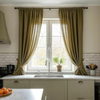 Stonewashed Leinen Küchenvorhang im Landhausstil – Bio-Leinen Badezimmervorhang