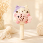 Gehäkelte Katze Schlüsselanhänger Amigurumi, dekoratives Accessoire