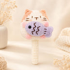Gehäkelte Katze Schlüsselanhänger Amigurumi, dekoratives Accessoire