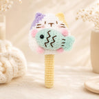 Gehäkelte Katze Schlüsselanhänger Amigurumi, dekoratives Accessoire