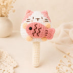 Gehäkelte Katze Schlüsselanhänger Amigurumi, dekoratives Accessoire