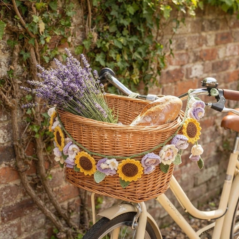 Gehäkelter Sonnenblumen-Vorhang, Fenstergardine mit Blumenmuster, Boho-Landhausstil, gelb, für Küche und Wohnzimmer