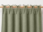Musselin-Gardinen aus Bio-Baumwolle, Boho-Fenstervorhänge, lichtdurchlässige Gaze