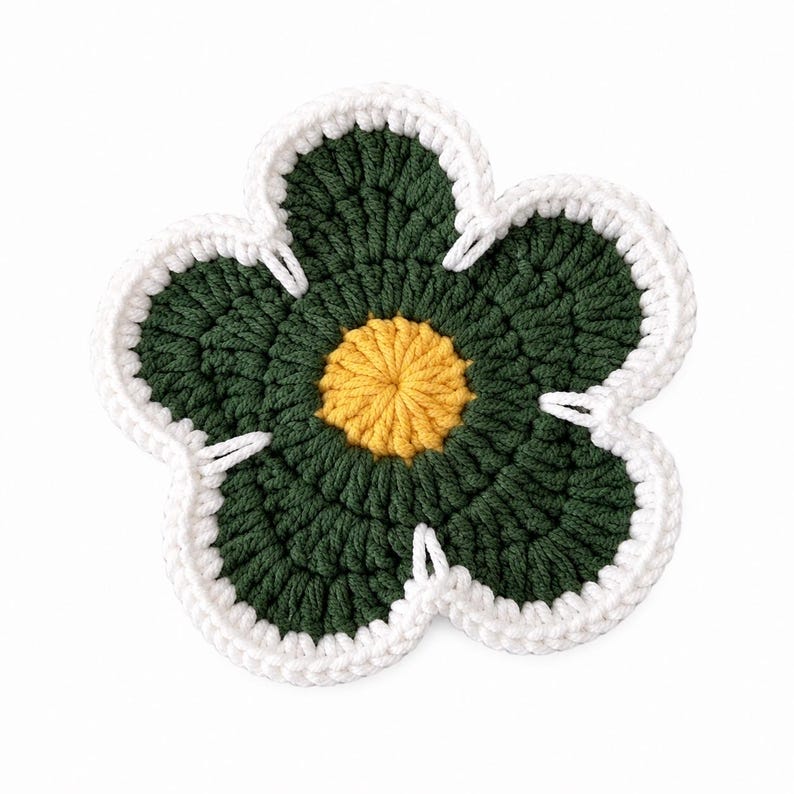 Gehäkelter Blumenuntersetzer, gestrickter Tassenuntersetzer, wärmeisolierendes Platzset
