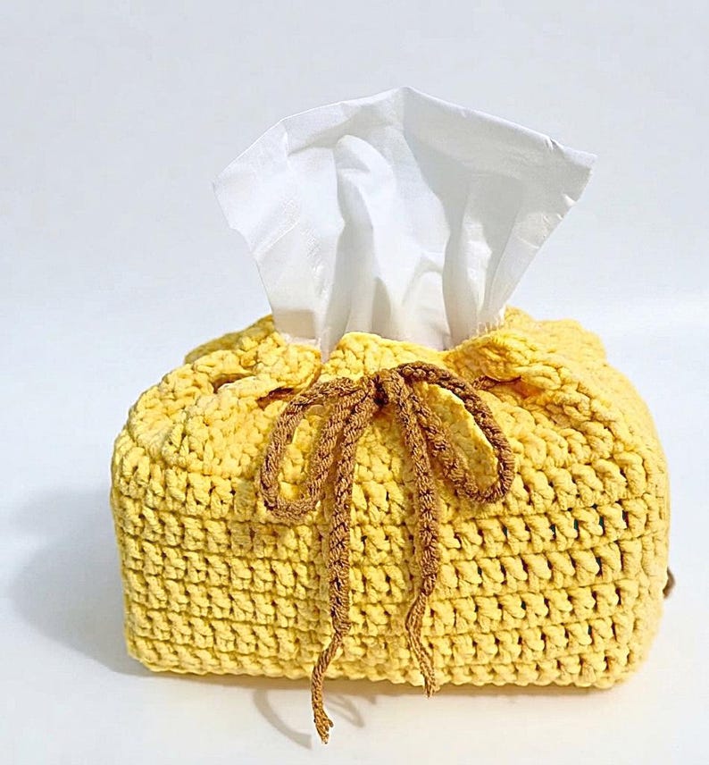 Gehäkelter Taschentuchbox-Überzug Hasenform, Deko für Zuhause, Handgemacht, 14x10x10 cm
